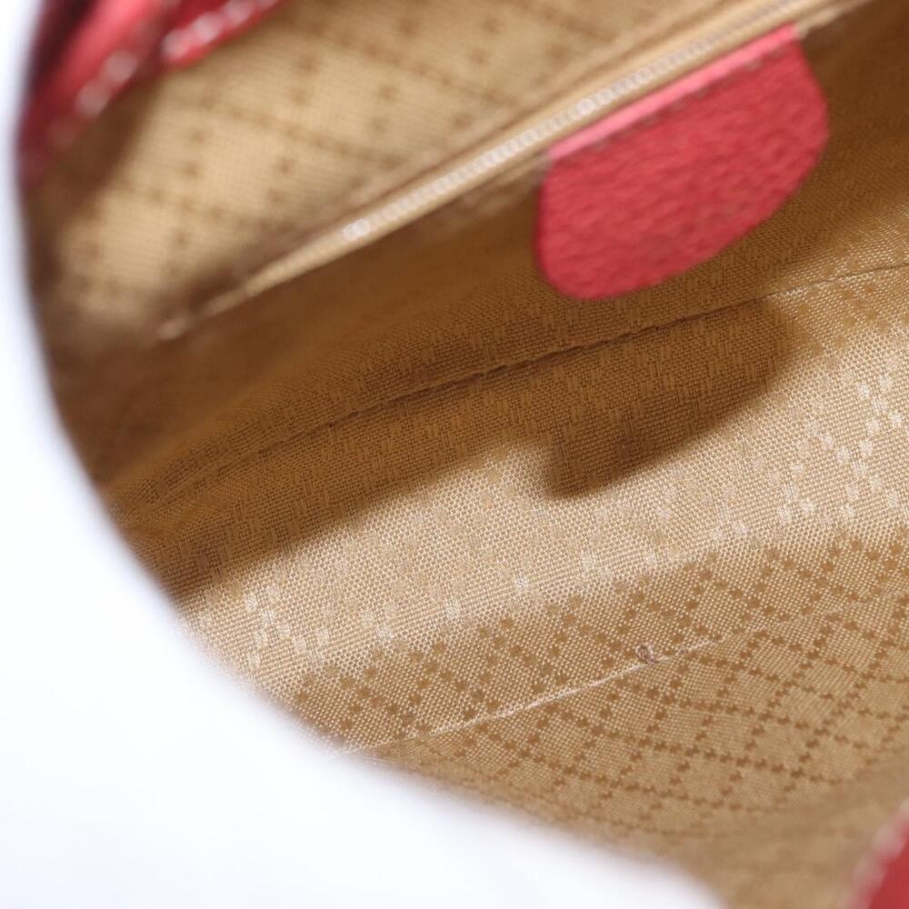 GUCCI Bamboo Backpack Leather Red Gold 003 1956 0030 Auth 153860 - Picture 11 of 16